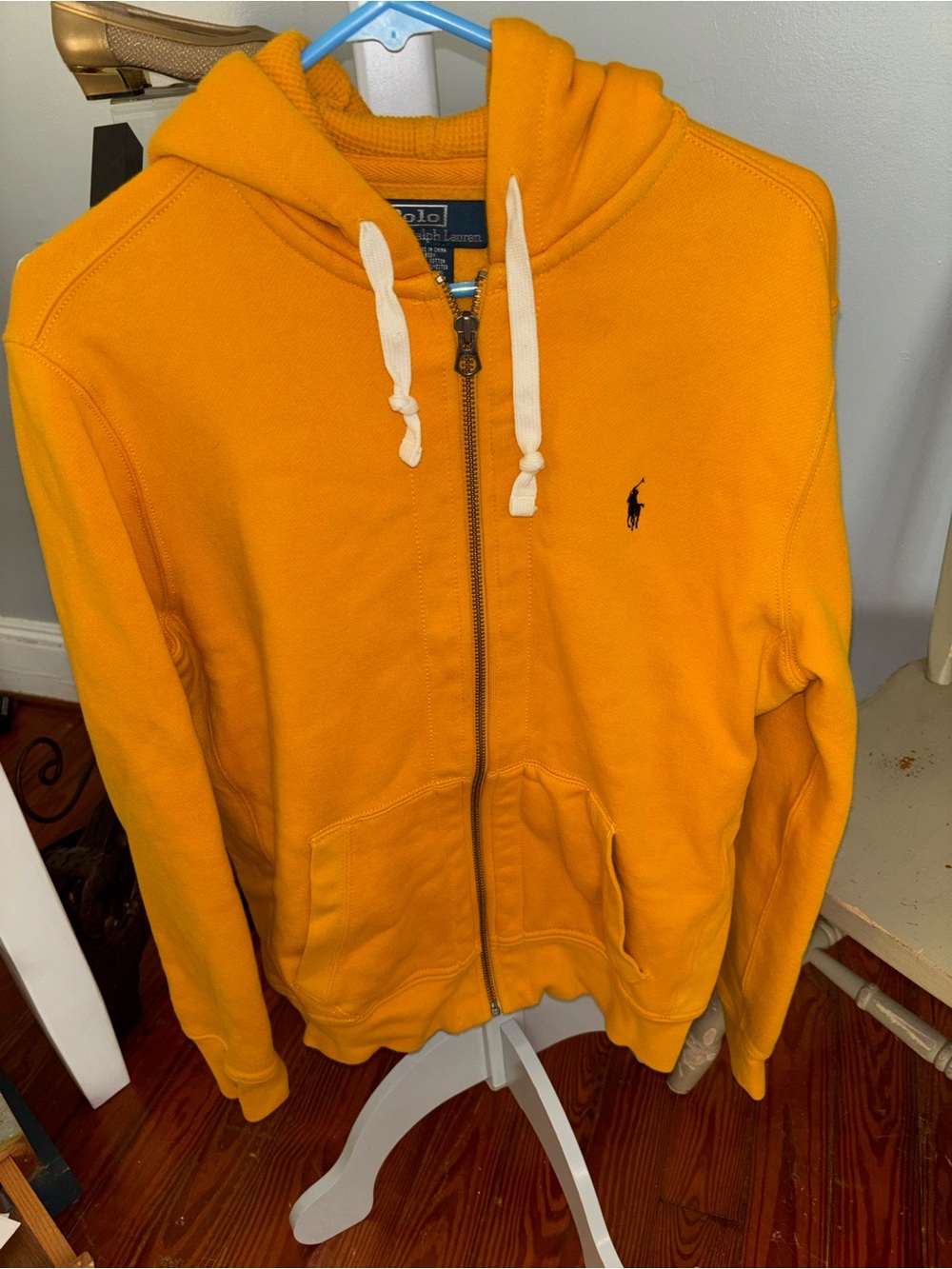 Polo by Ralph Lauren Sz M Men’s mustard  Yellow Zip-Up Hoodie